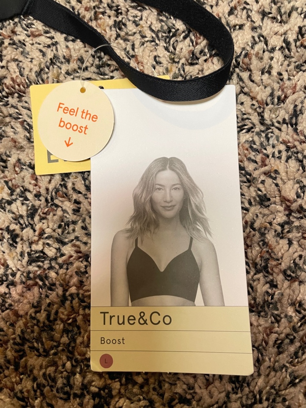 True & Co. Seamless Black Wireless Light-Support Push Up Bra Size L | NWT - Picture 5 of 6